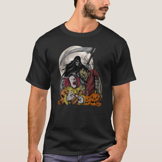 Camiseta Horror del demon Demon Cloween, un asesino malvado (Anverso)