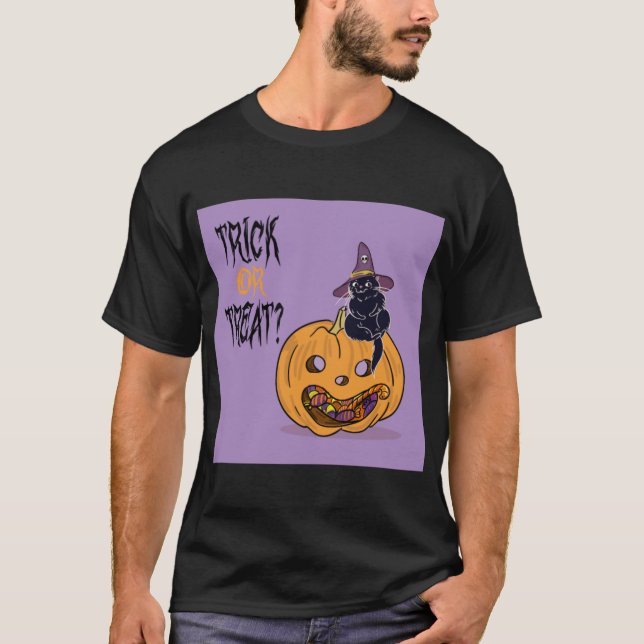 Camiseta Horror espeluznante de Halloween desgraciado truco (Anverso)