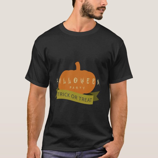 Camiseta Horror espeluznante de Halloween desgraciado truco (Anverso)