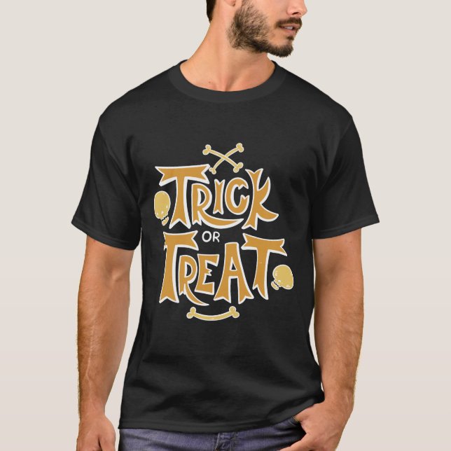 Camiseta Horror espeluznante de Halloween desgraciado truco (Anverso)
