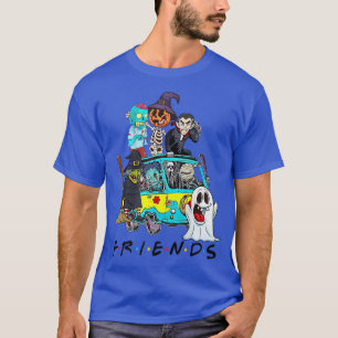 Camiseta Horror Friends Skeleton Zombie Pumpkin Mummy Hallo