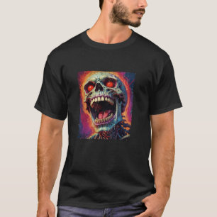 Camiseta Horror Halloween Spooky Skull Vintage 80s 90s T Sh