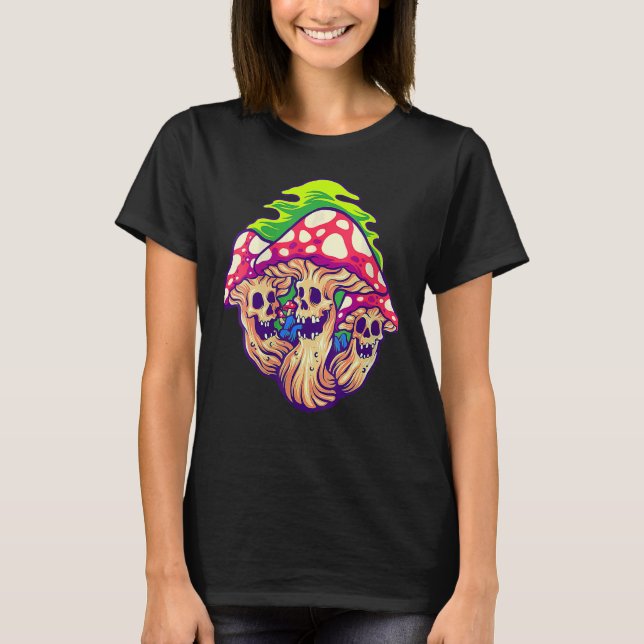 Camiseta Horror hongos Pastel Gótico Dark Academia Mushroom (Anverso)
