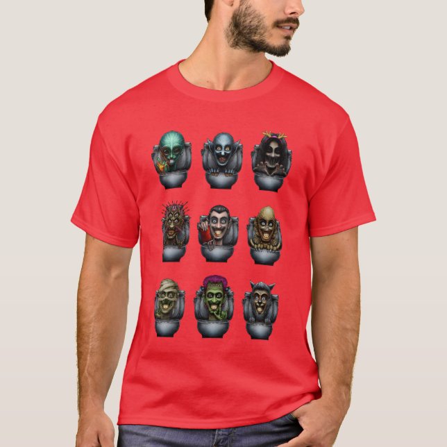 Camiseta Horror inodoro Monstruo (Anverso)