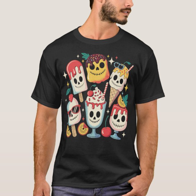 Camiseta Horror Movie Summer Popsicle Halloween Ice Cream S (Anverso)