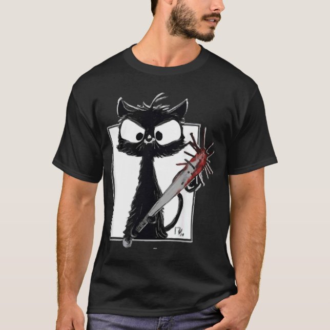 Camiseta Horror Partido Halloween Fiesta Bloqueo Cuchillo N (Anverso)