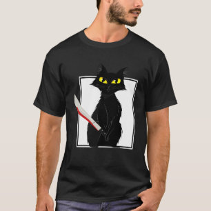 Camiseta Horror Partido Halloween Fiesta Bloqueo Cuchillo N