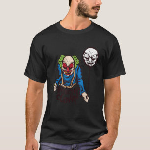 Camiseta Horror Payaso Tiras Tiras Balón Regalo Mujeres Hom