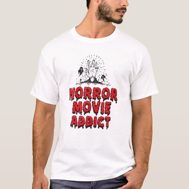 Camiseta Horror película adicto Zombie Ghost Funny Hallowee (Anverso)