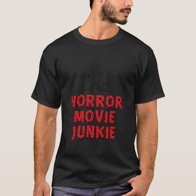 Camiseta Horror película Junkie Zombie Ghost Funny Hallowee (Anverso)