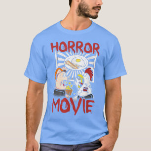 Camiseta Horror Película TV Divertido cerdo de pollo Bacon 