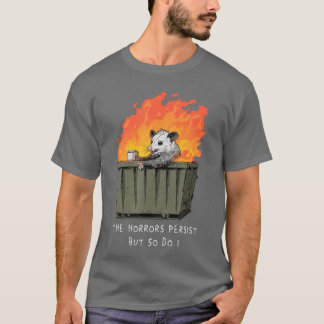 Camiseta Horror persiste yo también divertido Possum Memera