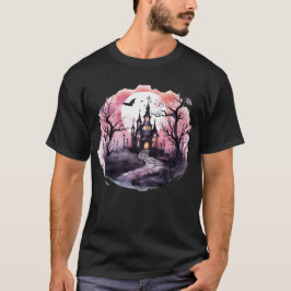 Camiseta horror rosa del día de halloween