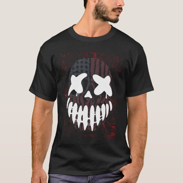 Camiseta Horror scary mask Halloween Party with Purge Scary (Anverso)