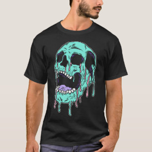 Camiseta Horror Skull Pastel Gótico Estética Emo gótico Tir