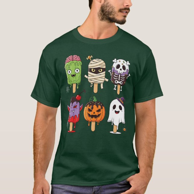 Camiseta Horror Summer Popsicle Halloween Ice Cream Summerw (Anverso)