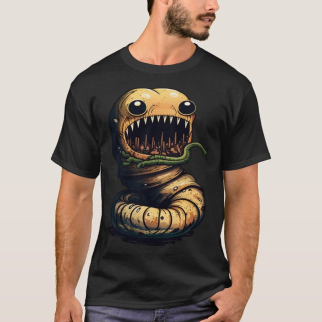Camiseta Horror Worm Nightmare Scary Terrifying Halloween (Anverso)
