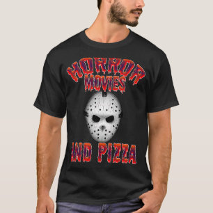 Camiseta Horrormovies y pizza para la fiesta de Halloween c