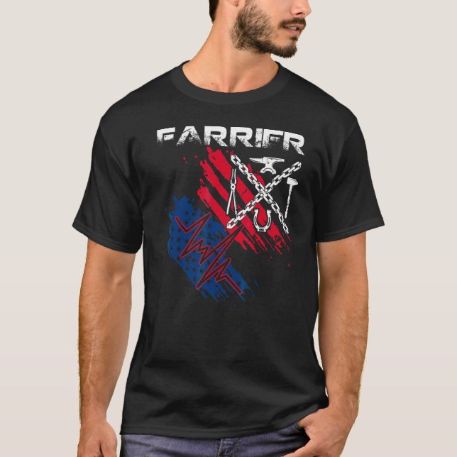 Camiseta Hors herrero de herrero de la bandera estadouniden (Anverso)