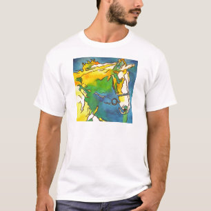Camiseta "Horse and Bridle Colorous Black Conesquema Art" #