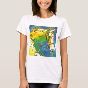 Camiseta "Horse and Bridle Colorous Black Conesquema Art" #