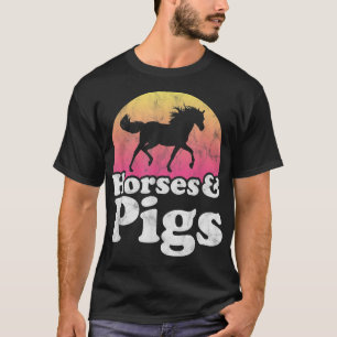 Camiseta Horse and Pig Women or Girls Horses Pigs 