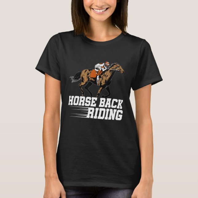 Camiseta Horse Back Riding Graphic Horse Lover Equestrian R (Anverso)