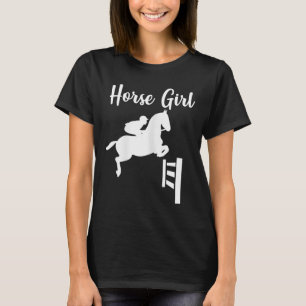 Camiseta Horse Chica Show Saltando a Caballo Montando Ecues