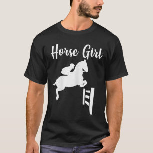 Camiseta Horse Chica Show Saltando a Caballo Montando Ecues