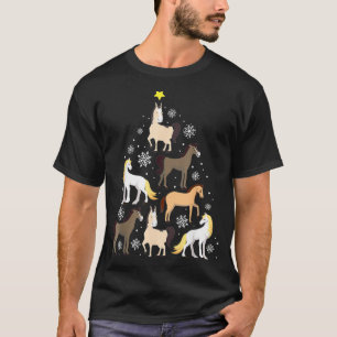Camiseta Horse Christmas Tree Cute Equestrian Gift