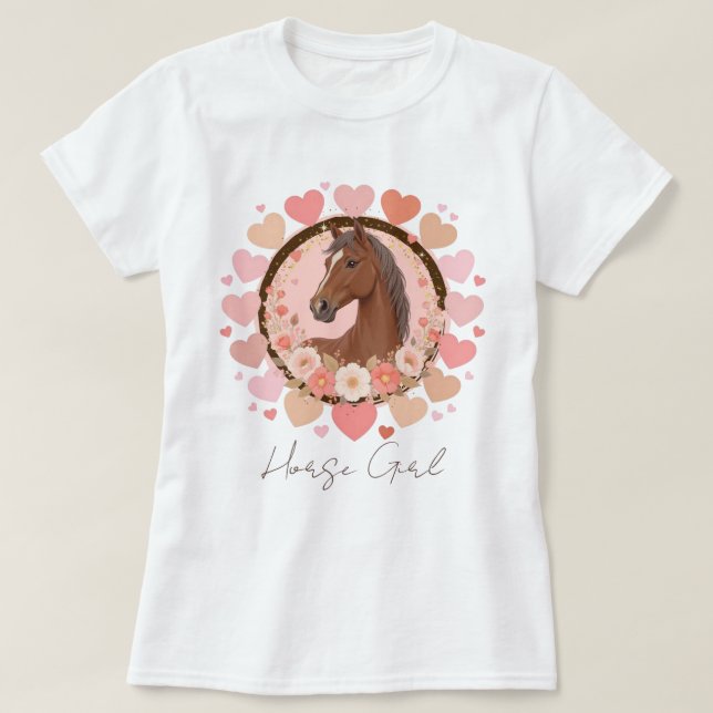 Camiseta Horse Girl Valentine (Diseño del anverso)