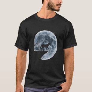 Camiseta Horse Halloween Costume Moon Silhouette espeluznan