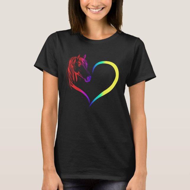 Camiseta Horse head with Heart for Horse Riders and Equestr (Anverso)
