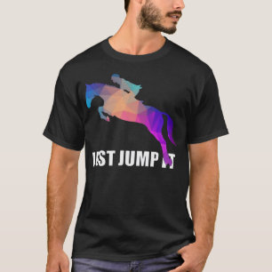 Camiseta HORSE HORSES JUMP jinete mustang