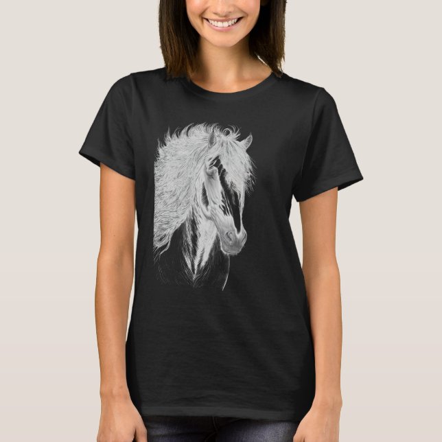 Camiseta Horse illustration Gift for Horseback Riding Horse (Anverso)