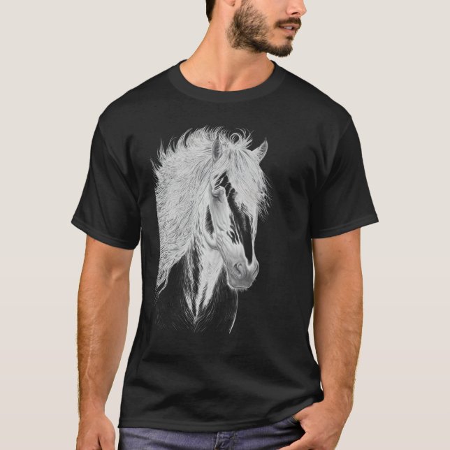 Camiseta Horse illustration Gift for Horseback Riding Horse (Anverso)