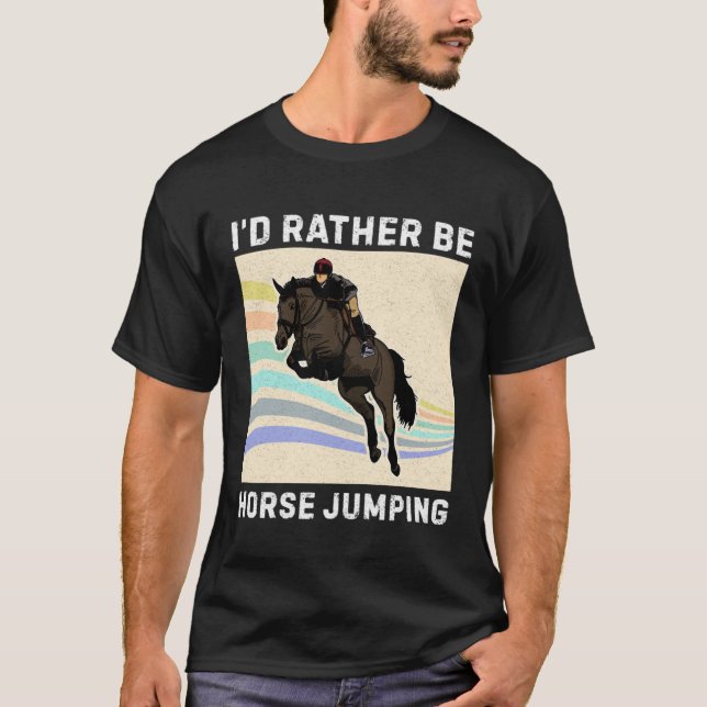 Camiseta Horse Jumping Horse Equestrian Breeder Horsewoman  (Anverso)