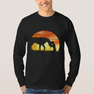 Camiseta Horse Love Sundown Shadow Chica Con Caballo