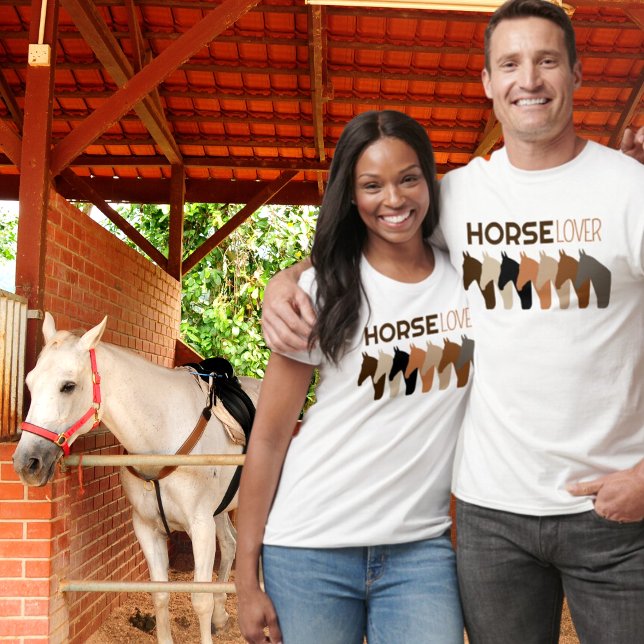Camiseta Horse Lover caballos cabeza siluetas (Subido por el creador)