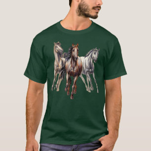 Camiseta Horse Lover Girl Equestrian Rodeo Farm Women