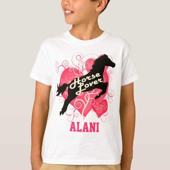 Camiseta Horse Lover Personalized Alani (Anverso)