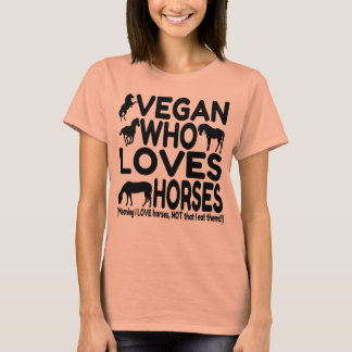 Camiseta Horse Lover Vegan Funny