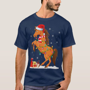 Camiseta Horse Lover Xmas enciende a los Navidades de Santa