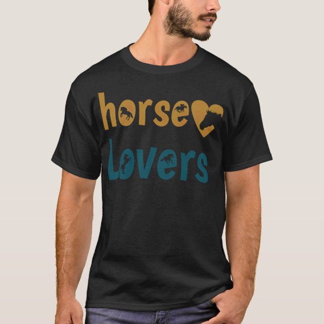 Camiseta Horse Lovers tina fresco (Anverso)