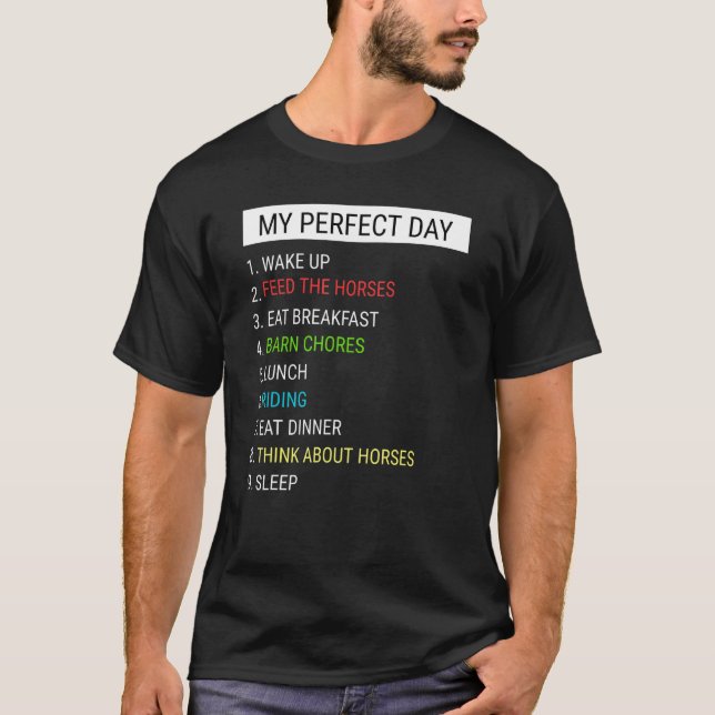 Camiseta Horse mi día perfecto (Anverso)