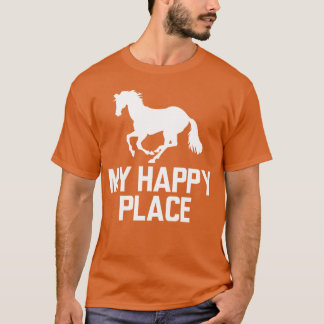 Camiseta Horse My Happy Place divertido