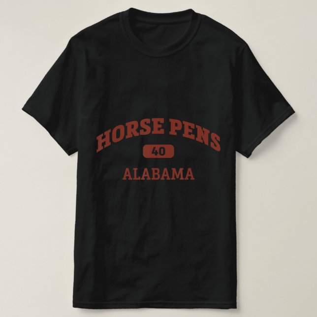 Camiseta Horse Pens 40 College Style Rock Climbing Area Des (Diseño del anverso)