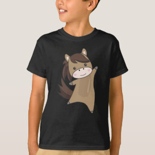 Camiseta Horse Ponny Rider Cute Animals Brown