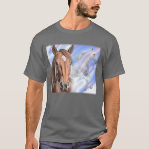 Camiseta Horse Race Art Decoración Ecuestre Caballo Lover R