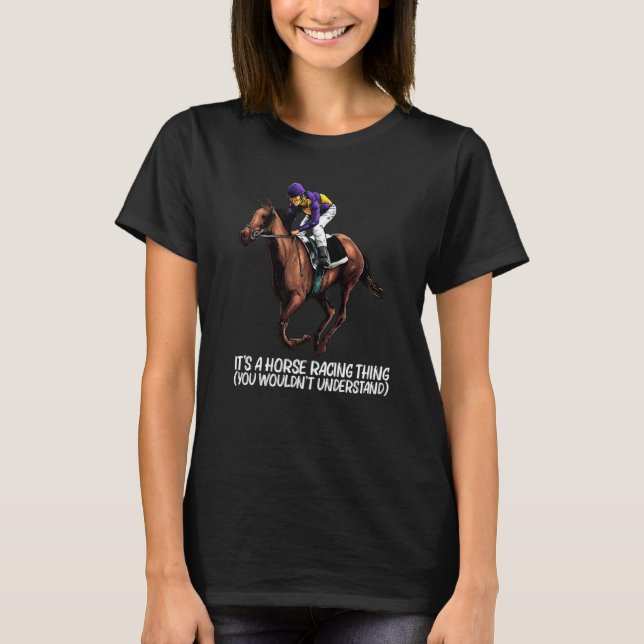 Camiseta Horse Racing For Men Women Horse Racer Jockey (Anverso)